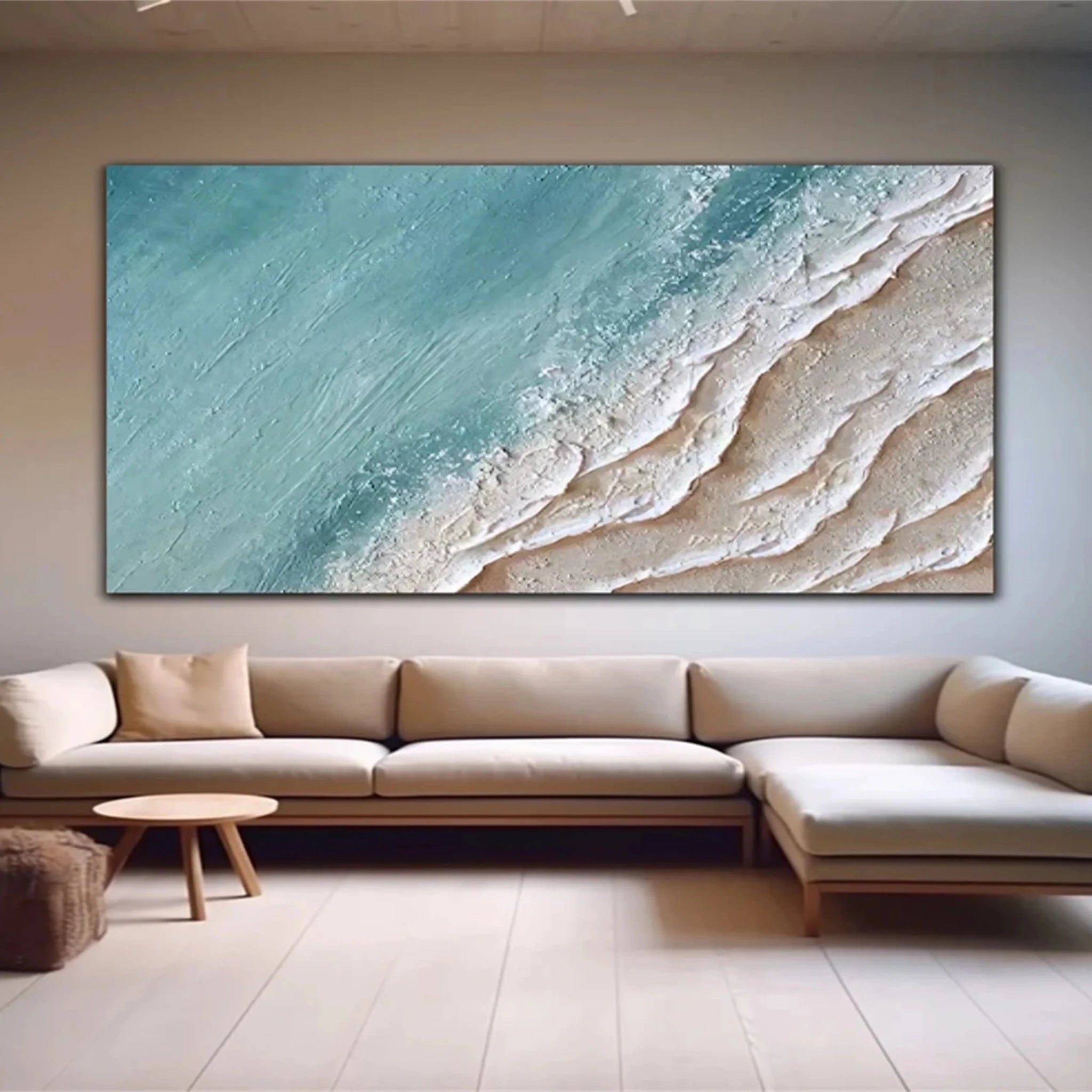 3D Heavy Texture Ocean Wave Oil Painting CZ0068 - Viral Wall Art